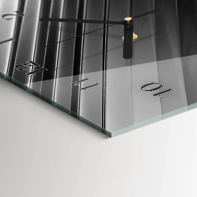 Verticale moderne glazen wandklok Abstractie