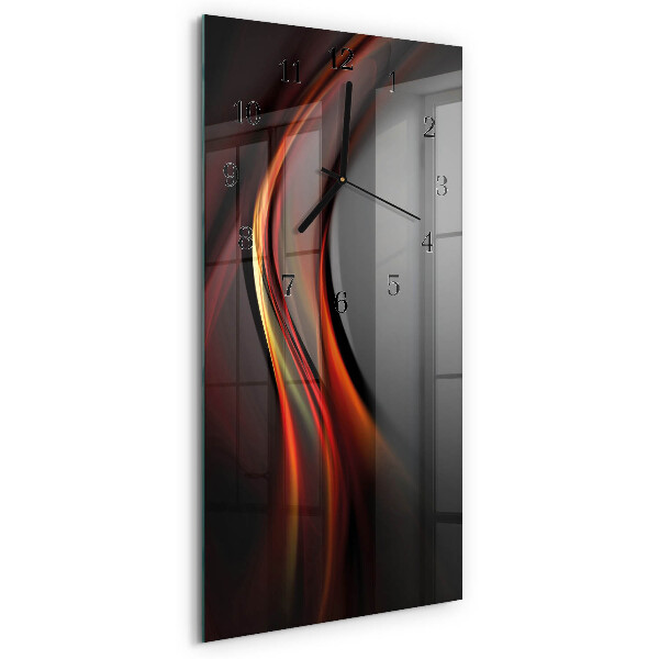 Verticale moderne glazen wandklok Patroon