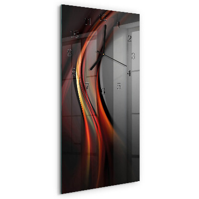 Verticale moderne glazen wandklok Patroon