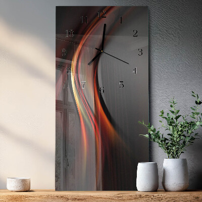 Verticale moderne glazen wandklok Patroon