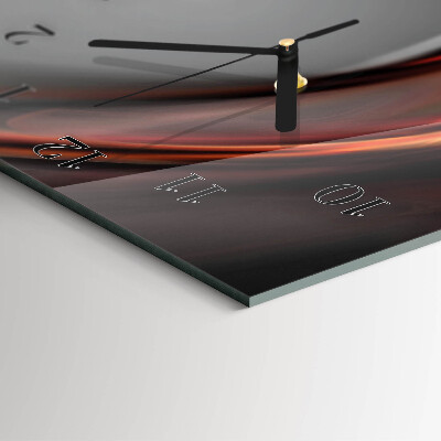 Verticale moderne glazen wandklok Patroon