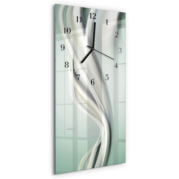 Verticale rechthoekige glazen wandklok Patroon
