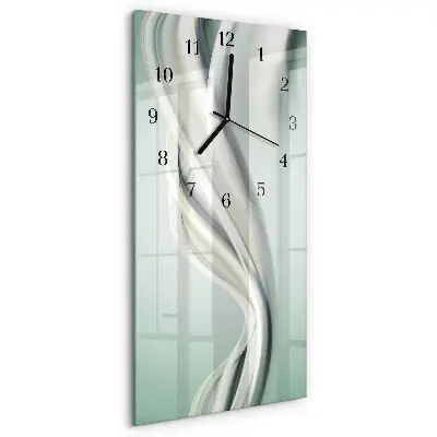 Verticale rechthoekige glazen wandklok Patroon
