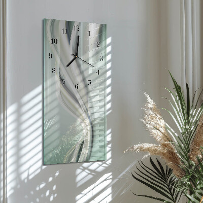 Verticale rechthoekige glazen wandklok Patroon