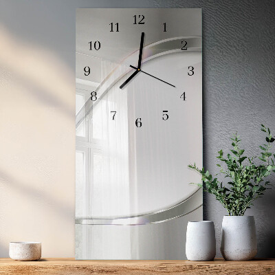 Decoratieve glazen klok verticaal Patroon
