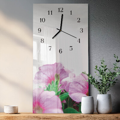 Glazen klok verticaal Sleutelbloemen