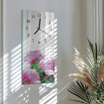 Glazen klok verticaal Sleutelbloemen