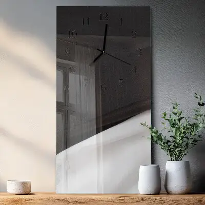 Decoratieve glazen klok verticaal Contrast