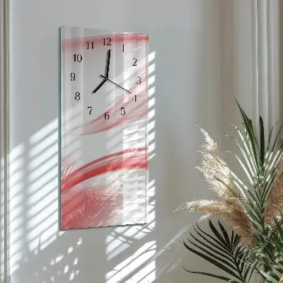 Verticale rechthoekige glazen wandklok Abstracte kunst