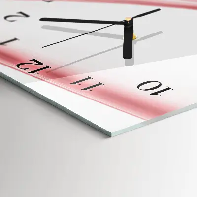 Verticale rechthoekige glazen wandklok Abstracte kunst
