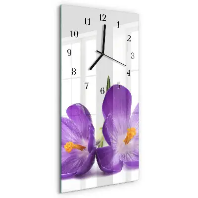 Glazen klok verticaal Bloem