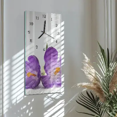 Glazen klok verticaal Bloem