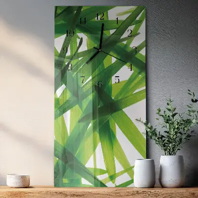 Decoratieve glazen klok verticaal Plantenbladeren