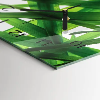 Decoratieve glazen klok verticaal Plantenbladeren