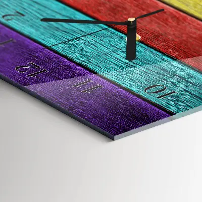 Verticale moderne glazen wandklok Bord