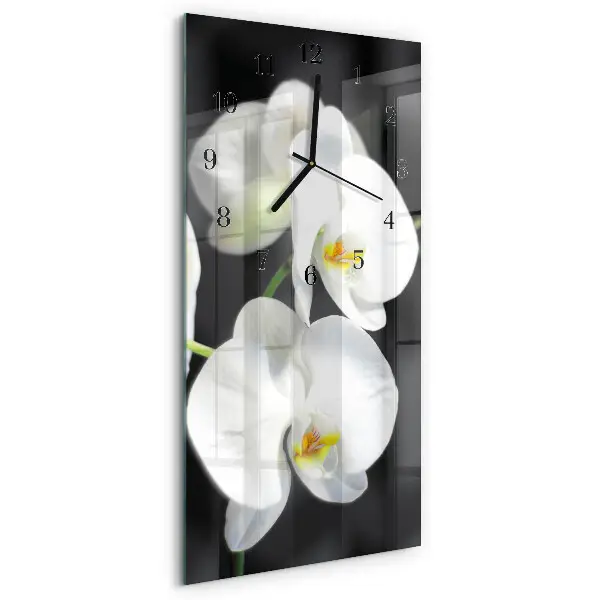 Glazen klok verticaal Orchidee