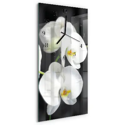 Glazen klok verticaal Orchidee