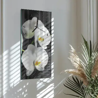 Glazen klok verticaal Orchidee