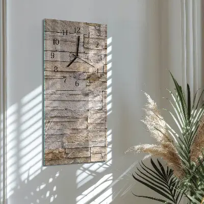 Glazen klok verticaal Stenen muur