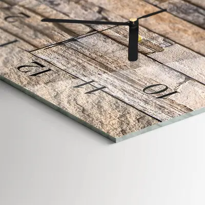 Glazen klok verticaal Stenen muur