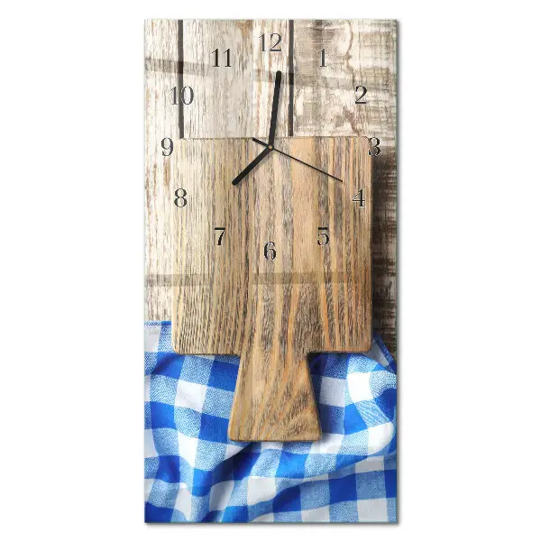 Verticale moderne glazen wandklok Plantenbladeren