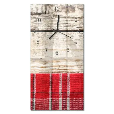 Decoratieve glazen klok verticaal Hout