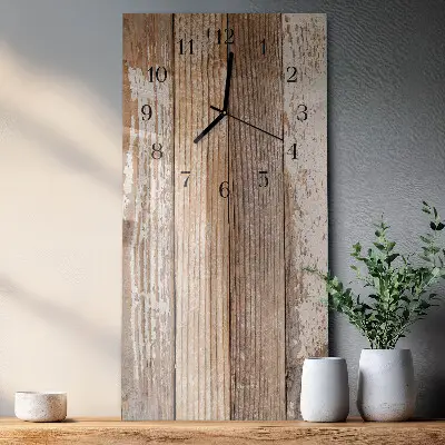 Decoratieve glazen klok verticaal Hout