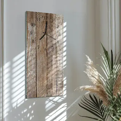 Decoratieve glazen klok verticaal Hout