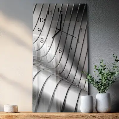 Verticale rechthoekige glazen wandklok Golf