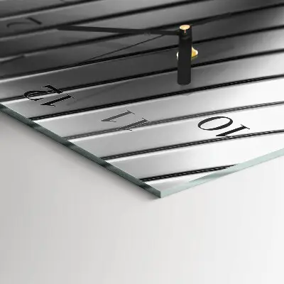 Verticale rechthoekige glazen wandklok Golf