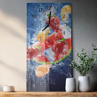Glazen klok verticaal Fruit