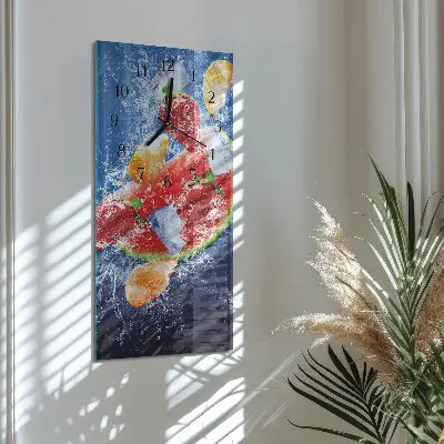 Glazen klok verticaal Fruit