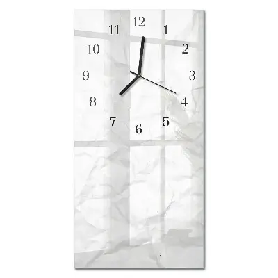 Verticale moderne glazen wandklok Grafiet