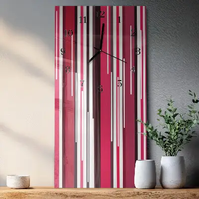 Rechthoekige glas klok verticaal Strepen