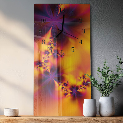 Decoratieve glazen klok verticaal Bloemen