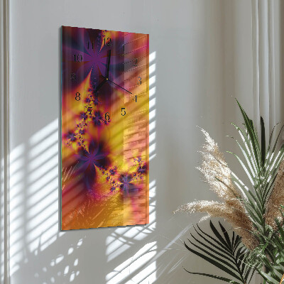 Decoratieve glazen klok verticaal Bloemen