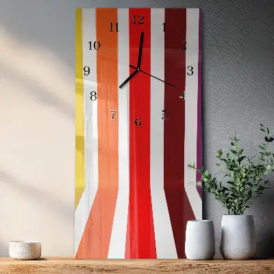 Decoratieve glazen klok verticaal Strepen
