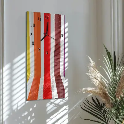 Decoratieve glazen klok verticaal Strepen