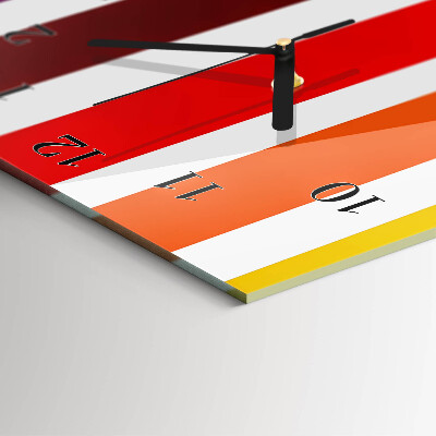 Decoratieve glazen klok verticaal Strepen