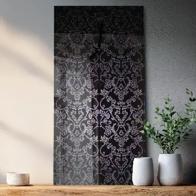 Verticale moderne glazen wandklok Patroon