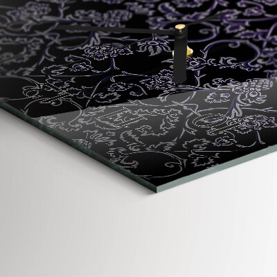 Verticale moderne glazen wandklok Patroon