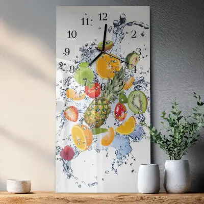 Decoratieve glazen klok verticaal Fruit