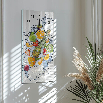 Decoratieve glazen klok verticaal Fruit