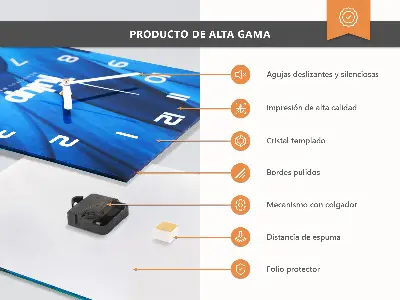 Glazen klok verticaal Orchidee