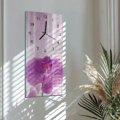 Glazen klok verticaal Orchidee
