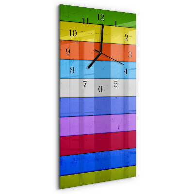 Verticale moderne glazen wandklok Strepen