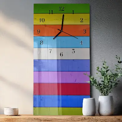 Verticale moderne glazen wandklok Strepen