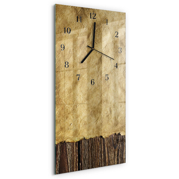 Verticale moderne glazen wandklok Tafelblad