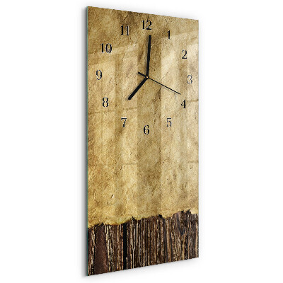 Verticale moderne glazen wandklok Tafelblad