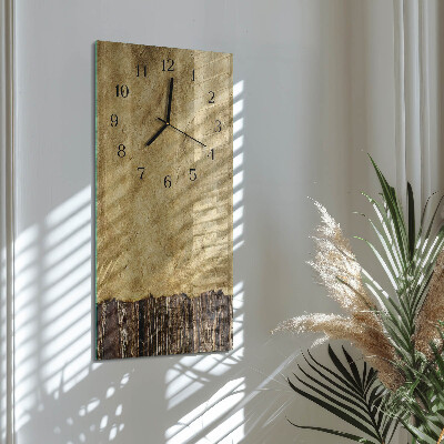 Verticale moderne glazen wandklok Tafelblad